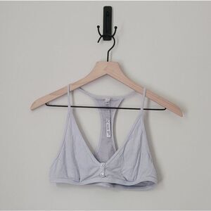 Intimately Free People Ribbed Racerback Light Purple Bralette Size Large